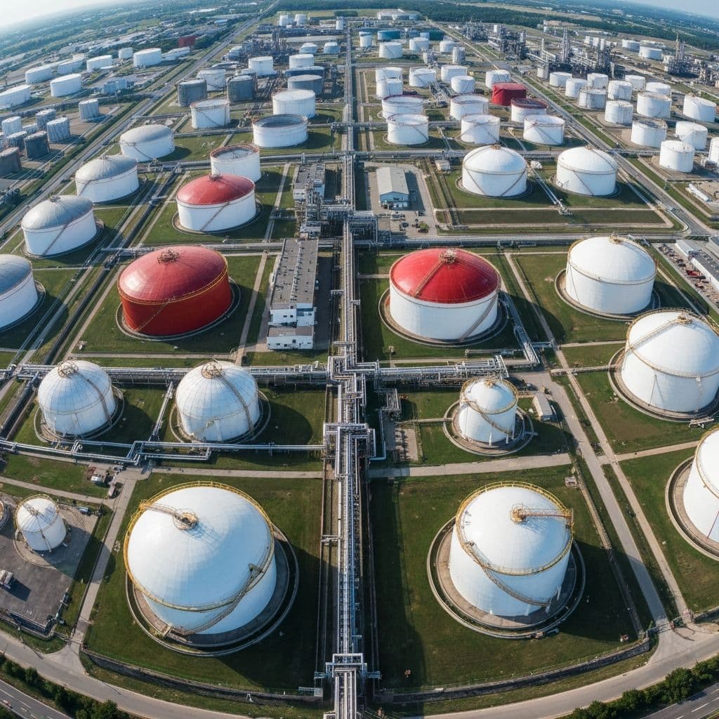 Petroleum Terminal Storage Facility Aerial View